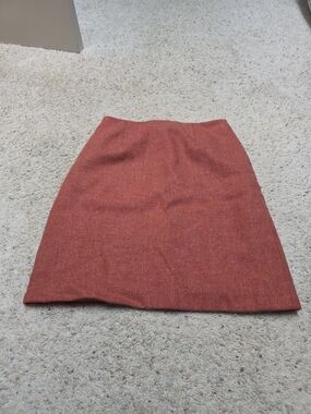 Ann Taylor Textured Orange Mini Skirt